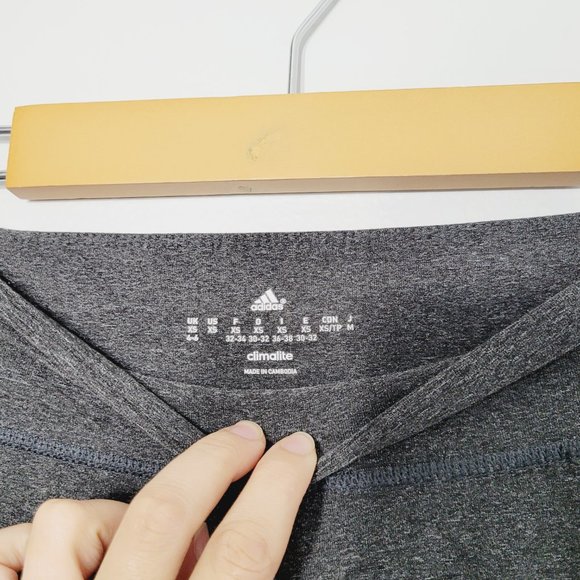 Adidas | Womens Climalite Athletic Leggings Gray Heathered Straight Leg Yoga XS - Picture 3 of 10